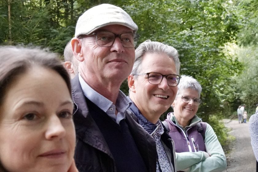 Ihnen gefällt die Führung: Administrationsrat Lothar Bandel und Verwaltungsdirektor Thomas Franck.