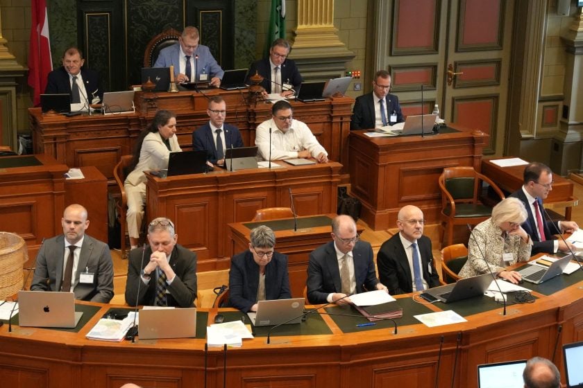 Blick zu Administrationsrat und Büro des Kollegiums.